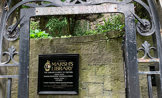 The entrance to Marsh's Library