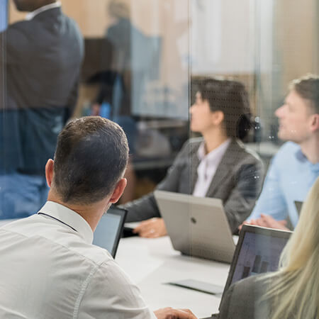 Business people at a meeting