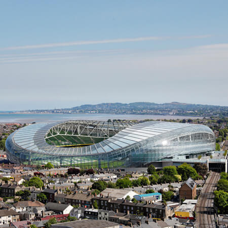 Aviva Stadium prides itself on being a unique world class international stadium - an outstanding venue for football, rugby, concerts and conferences.