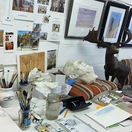 Working studio of artist Elizabeth O'Kane