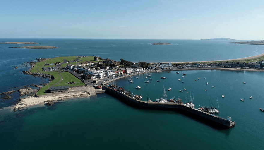 Aerial view, Harbour, Skerries
