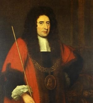 portrait of sir humphrey jervis in red lord mayor robes and medals